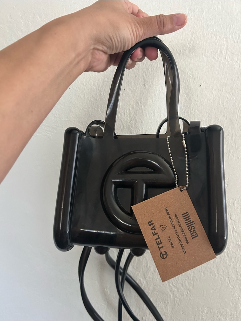 NWT Small Black Melissa x Telfar Jelly Shopper